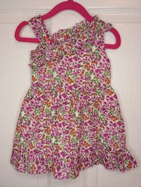 Janie And Jack Floral Toddler Girl Dress Size 12-18M